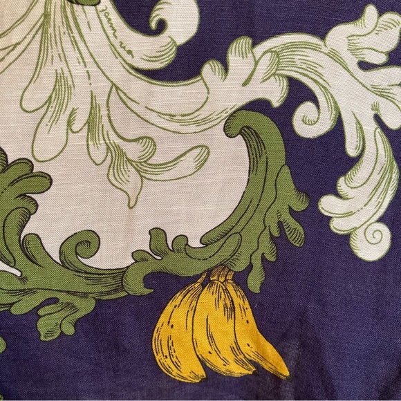 NEW FARM Rio x Anthropologie Puff Sleeve Button Down Blouse Bananas Linen Size L - Picture 11 of 16